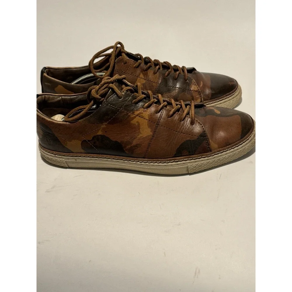 Frye Men's Essex Low Camo Sneakers Brown/Tan Size 11.5